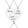 YEEQIN 3PCs/Set Mom Big Sister Little Sister Mom Necklaces Set Mother Daughters Matching Heart Jewley Set