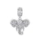 GOINEVA Lucky Elephant Dangle Charm 925 Sterling Silver Charm Fits Women's Charm Bracelet &amp; Necklace Valentine's Day Mother's Day Jewelry Gifts for Women