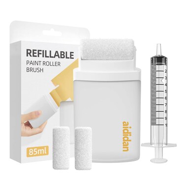 aididan-Small Roller Brush Wall Repair Tool Refillable Paint Roller Brush-Furniture Repair Kit for Walls,Living Room,Kitchen,Wood,Furniture Repair.