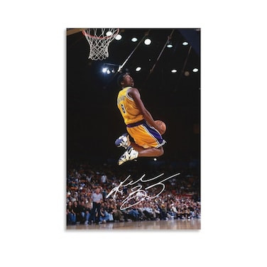 Kobe Bryant Dunk Poster Canvas Wall Art Unframed 12x18 inch Posters for room aesthetic For Boys Bedroom Decoration