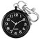 Realpoo Stainless Steel Quartz Pocket Watch for Men, Ultra-Thin Arabic Digital Dial, Key Chain