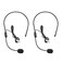 XCRUI Set of 2 Headset Microphone, Flexible Wired Boom，3.5mm Connector Jack Black for Teachers, Speakers, Dancer, Presentations,Singer,Coaches, Seniors and More