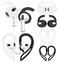 4 Pairs Anti Slip Kit Compatible with AirPods 3rd Gen, Silicone Sport Ear Hooks and 360&deg; Rotation Adjustable Length Outdoor Earhooks Grip Ear Tips Wing Buds Holder for New AirPod 3-4X1