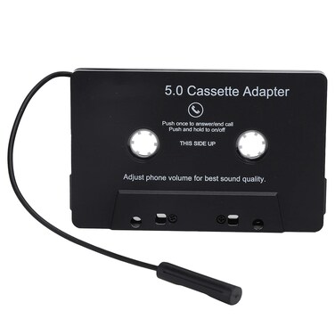 Car Bluetooth Cassette Adapter, Control Box Adaptor MP3 Player Audio Converter with USB Charging LED Indicator, 10m Distance