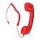 Asixxsix Retro Telephone Handset, Radiation Proof 3.5mm Cell Phone Receiver Microphone Speaker Vintage Retro Telephone Headphone for Cellphone Smartphone Computers (Red)
