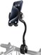Kolasels Spin Bike Phone Holder, Gooseneck Phone Mount for Bike, Handlebar Cell Phone Clamp for Wheelchair, Stroller, Bicycle, Scooter, Treadmill, Compatible with iPhone 16 Pro Max, Galaxy, 4-7" Phone