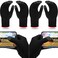 4 Pairs Game Gloves for Gaming Mobile Game Controllers Finger Gloves Set, Anti-Sweat Breathable Touch Finger Gloves Silver Fiber Material for Phone Games PUBG