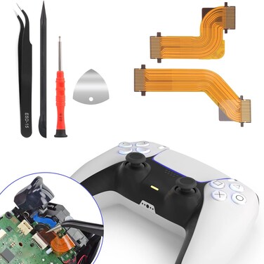 YWLRONG R2 L2 L1 R1 Flex Cable for Sony PlayStation 5 PS5 Connector Cable Replacement for PS5 Handle Controller Trigger Button Ribbon Cable(Left &amp; Right)