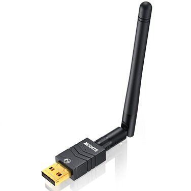 ZEXMTE 5.4 USB Bluetooth Adapter for PC, Long Range PC Bluetooth Adapter with High Gain Antenna, Wireless Bluetooth Receiver 492FT / 150M, Plug &amp;Play Bluetooth Adapter for PC Windows 11/10/8.1/7