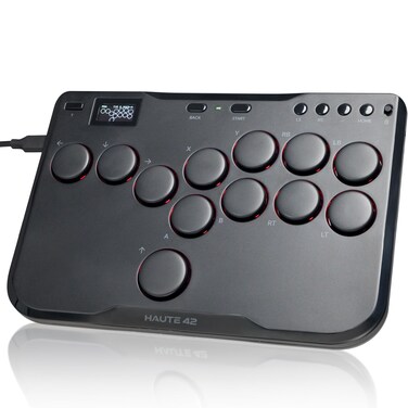 JZW-Shop Haute42 Arcade Stick P12, All-Button Arcade Controller for Switch, PC, PS4, PS3, Steam Deck, Arcade Fight Stick with Turbo &amp; Custom RGB, Supports Hot-Swap &amp; SOCD
