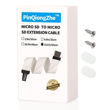 PinQiongZhe Micro SD to Micro SD Card Extension Cable External Expansion Cable Support for 3D Printers(23.6in/60cm)