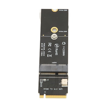 M.2 A E Key to M.2 M Key, Printed Circuit Board M.2 A E Key to M.2 M Key SSD Riser Kit with Tray Converter Cable and Screws for Network M.2 SSD