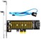 GLOTRENDS PA09-SA M.2 SATA Adapter for M.2 NGFF SATA SSD to SATA I/II/III, SATA Cable and M.2 Screws Included