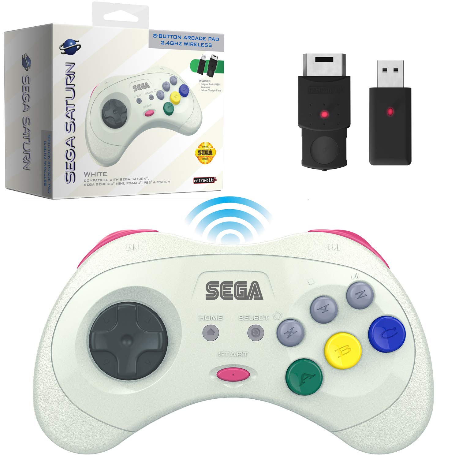 retrobit Retrobit Sega Saturn 2 4 Ghz Wireless Controller