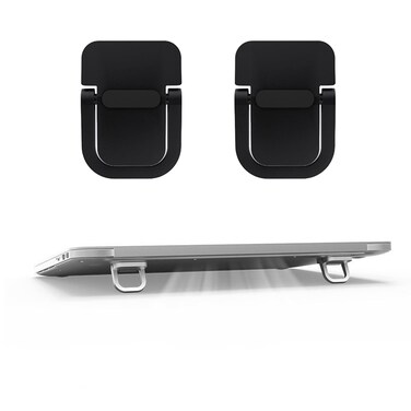 2pcs Keyboard Stands, Mini Laptop Stand for Desk, Portable Laptop Stand Compatible with MacBook Air Pro, Dell XPS, Lenovo, HP More. (Black)