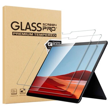 elitegadget 2 Pack Glass Screen Protector for Microsoft Surface Pro 11 / Surface Pro 10 (2024) - Tempered Glass Film High Definition 9H Hardness