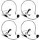 Boao 4 Pieces Headset Microphone, Flexible Boom for Voice Amplifier not Phone or PC, Teachers, Speakers, Singer, Dancer, Coaches, Presentations, Seniors
