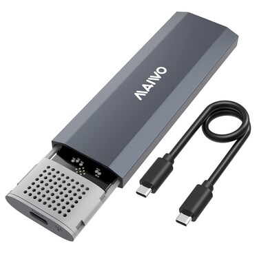 MAIWO M.2 NVMe SSD Enclosure, USB 3.1 Gen 2 (10 Gbps) to NVMe PCI-E M.2 SSD Reader Support UASP for NVMe SSD Size 2230/2242/2260/2280(up to 4TB) (M.2 NVMe)