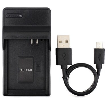 SLB-1137D USB Charger for Samsung i100, i80, i85, L74 Wide, NV100HD, NV103, NV106 HD, NV11, NV24HD, NV30, NV40, TL34HD Camera and More