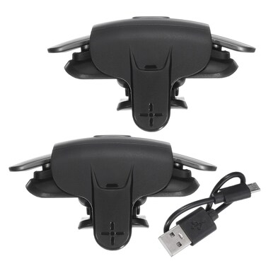 MECCANIXITY Gaming Trigger Mobile Game Controller 1 Pair Joystick Fire Keys Burst Shooter Black for 4.7-6.5 Inch Cell Phone with 18.5cm USB Cable