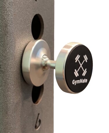 Gym Mate Dual Magnetic Phone Mount &amp; Holder. Attaches magnetically to Metal Surface. Shoot Hands-Free Videos While Working Out. Strong Joints and Magnets. Compact Size.