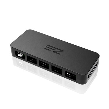 EZDIY-FAB PWM Fan Hub Controller/Splitter for 4-Pin &amp; 3-Pin PC Cooling Fans, SATA Power, Only Use One MB Header