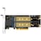 GLOTRENDS PA21 Dual M.2 NVMe to PCIe 4.0 X8 Adapter Without PCIe Bifurcation Function, Support 22110/2280/2260/2242/2230 Size (PCIe Bifurcation Motherboard is Required)