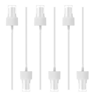 salbsever 6 Pack Spray Bottle Top, Spray Bottle Nozzle Sprayer Tops Replacement Pump Plastic for Essential Oil Bottles, White