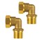 APLWY Water Line Adapter 1/2 IPS Female to 1/2 IPS Male 90 Degree Elbow Brass for clawfoot tub shower faucet mount connector (2-Pack）