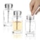 souG 3 Pcs 6 Oz/ 180 ml Clear Pump Dispenser Bottle with Metal Flip Cover Glass Nail Polish Remover Push Down Dispenser Bottle Refillable Push Down Pump Dispenser Press Container for Makeup Remover