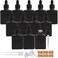 BEGIKET 12 Pack 1 oz Black Square Glass Dropper Bottle for Essential Oil, 30ml /1 oz Black Coated Glass Bottle with Eye Droppers, for Perfume,Serums and Liquids (Matte Black)