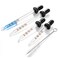 4 Pack 1ml Glass Eye Dropper with Measurement, Glass Medicine Droppers Tool, Long &amp; Short, Bent &amp; Straight Tip Calibrated Pipettes Dropper, Accurate Dose Dropper Measurer for Essential Oils Ear Lab