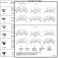 LEES A.M. 1 PC Lash Mapping Chart Eyelash Extension Beginner Training Practice Chart Lash Map Supply Kit, Beginner Eyelash Extension Curl and Diameter Sheet for Lash Supply Kit