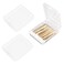 3 pieces Portable Travel Cotton Pad Holder,Bathroom Vanity Countertop Storage Organizer,Cotton Ball Holder Dispenser,Cosmetic Sponge Storage Box for Cotton Rounds, Swabs, Floss(3 x Transparent)