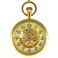 OGLE 3ATM Waterproof Vintage Stainless Steel Large Face Fob Self Winding Automatic Skeleton Mechanical Pocket Watch(Gold case&amp;Champagne Dial&amp;Gold Movement)