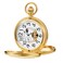 Whodoit Engraved Digital Gold Arabic Numerals Digital Dial Steampunk Mechanical Pocket Watch for Men, Men's FOB Chain Mechanical Pocket Watch