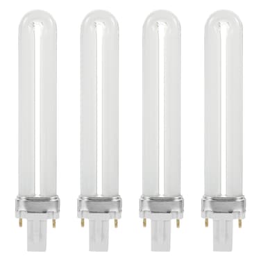 Lurrose 4pcs Nail Dryer Lamp Bulbs Replacement 9W UV 365nm Lamp Bulb Tube for Nail Art Dryer UV Lamp Light
