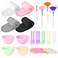 Esthetician Supplies for Facials Set 4 silicone facial bowls esthetician 4 Facial Headbands Esthetician 15 compressed facial sponges 10 facial spatula estheticians 4 Facial Mask Fan Brushes