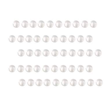 3mm Clear Quartz Balls Beads Insert, Quartz Pearls Insert Accessories (50 Pack) (Clear)