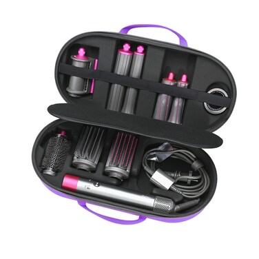 RLSOCO Hard Case for Dyson Airwrap Complete Long/Complete Styler HS08 HS05 HS01 - Fits 4pcs Long Barrels or Short Barrels - Violet (Case Only,Hair Styler is not Included)