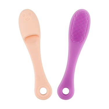 2-Pack Silicone Face Cleaner Nose Blackhead Remover Face Scrubber Nose Pore Brush Finger Scruber Tool