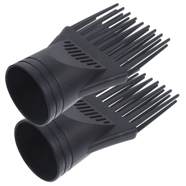 Kichvoe 2pcs Hair Dryer Comb Attachment: Universal Detangling Blow Dryer Comb Black Comb Nozzle For Hair Dryer For Home And Barbershop Salon(Diameter 5cm)
