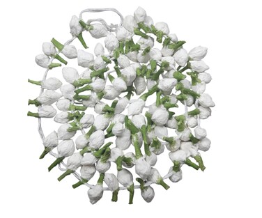 Prafullit Flowers Artificial Garland Flower Juda Gajra Hair Band Bun Accessory for Women &amp; Girl, white multi