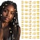 Prasacco 50 Pieces Gold Hair Jewelry for Braids, Loc Jewelry for Hair Dreadlocks Braid Jewelry Accessories Metal Gold Rings Cuffs Clip Hair Braids Jewelry Decorations for Women and Girls