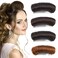 4 Pcs Hair Bun Invisible False Hair Clip Bump It Up Volume Hair Base Fluffy Hair Pad Styling Insert Tool Accessories