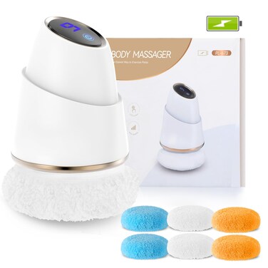Body Sculpting Machine Cordless-Upgraded, Cellulite Massager Electric with 9 Level Speeds, 6 Skin-Friendly Pads, Cellulite Remover for Legs, Arms, Belly, Waist