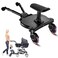 Universal Stroller Board, with 2 LED Lighted Wheels and Replaceable Seat, 2 in 1 Sit and Stand Stroller Board, Stroller Attachment for Toddler to Ride, Suitable for Most Strollers