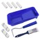 Household Mini Paint Roller Kit, 4 pcs Sponge Paint Roller Head +2 pcs Fabric Roller Head +1 Paint Tray +1 Roller Handle +1 Pant Brush fits Home Painting &amp; Smaller DIY Projects(Multi Color)