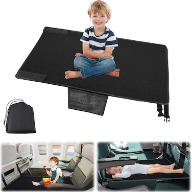 SEILETOO Airplane Footrest for Kids, Toddler Travel Bed for Sirplane, Seat Extender Airplane for Leg Rest and Lie Down, Flying Travel Essentials for Baby