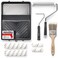 Remolika 8-Piece Paint Roller Kit - Made in Portugal - Premium Paint Brush, Microfiber Roller Covers, Wall Painting Roller Naps, Roller Frames, and Paint Tray, for Professionals or Homeowners